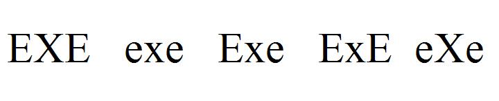 EXE   exe   Exe   ExE  eXe