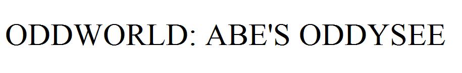 ODDWORLD: ABE'S ODDYSEE