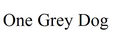 One Grey Dog