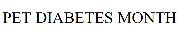 PET DIABETES MONTH