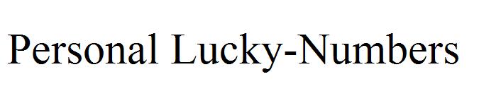Personal Lucky-Numbers
