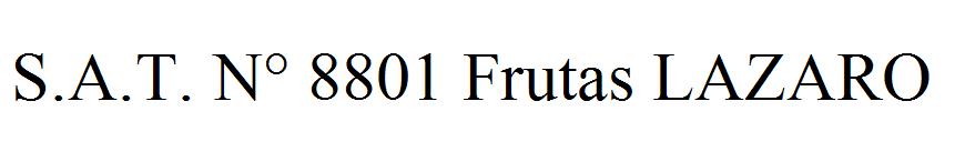 S.A.T. N° 8801 Frutas LAZARO