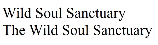 Wild Soul Sanctuary
The Wild Soul Sanctuary